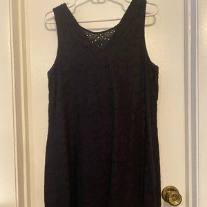 GUC Black Eyelet Gap Dress Sz M